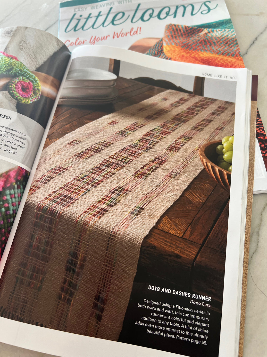 New Pattern Available in Little Looms Magazine - Dots and Dashes Runner!