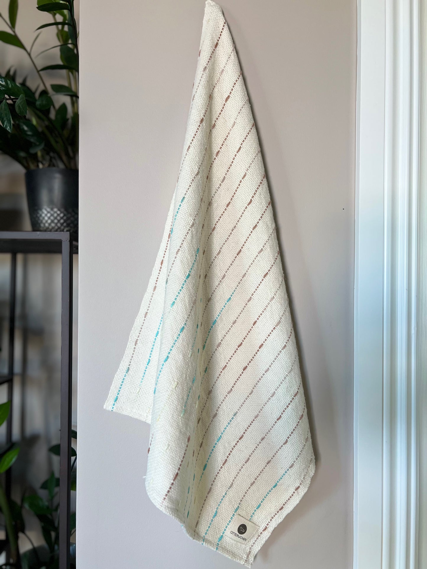 Organic Cotton/Hemp Tea Towels - Coastal Neutral Stripe