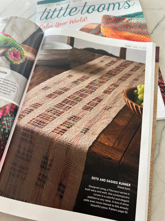 New Pattern Available in Little Looms Magazine - Dots and Dashes Runner!