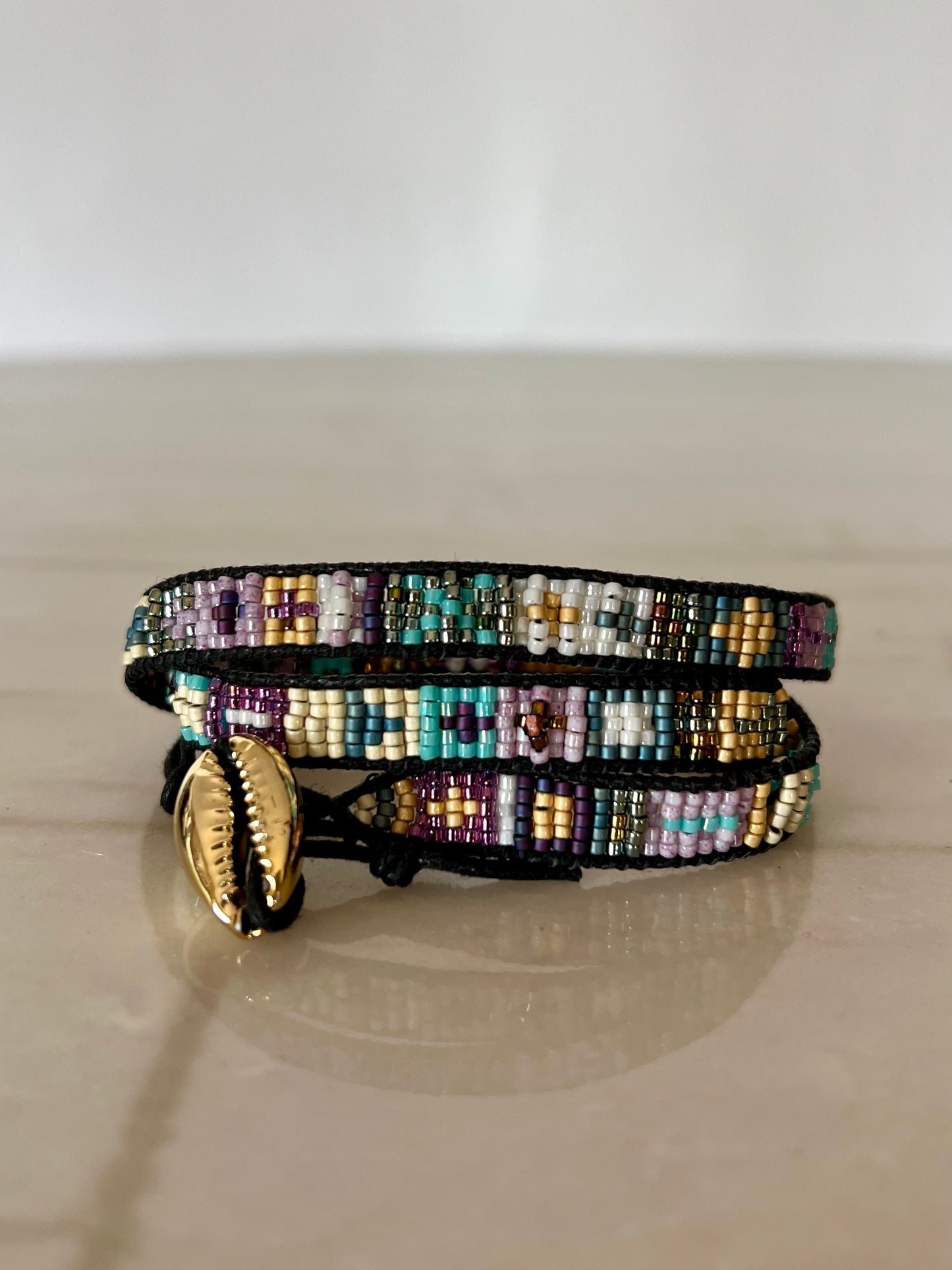 Puka Beaded Wrap Bracelets