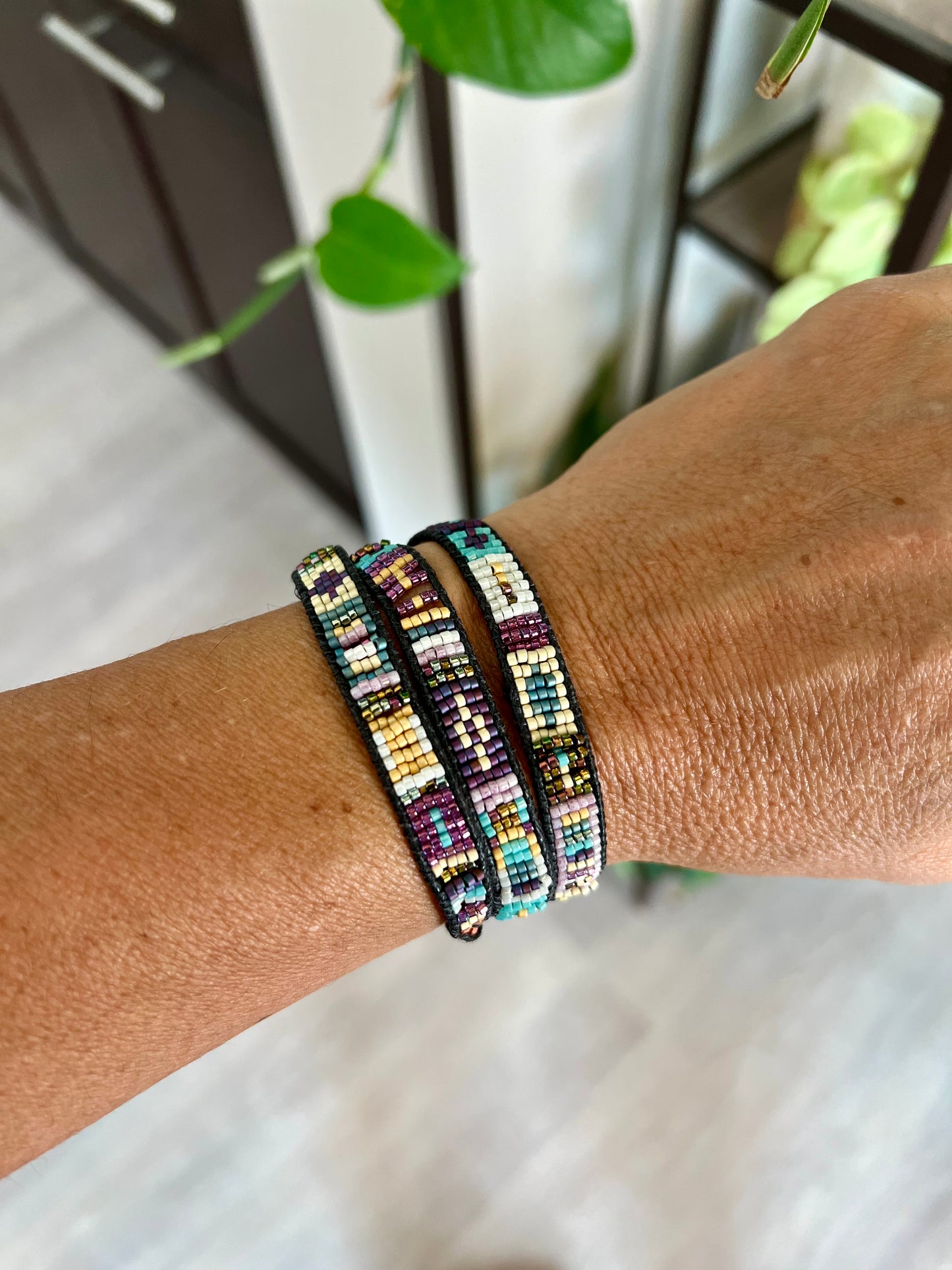 Puka Beaded Wrap Bracelets