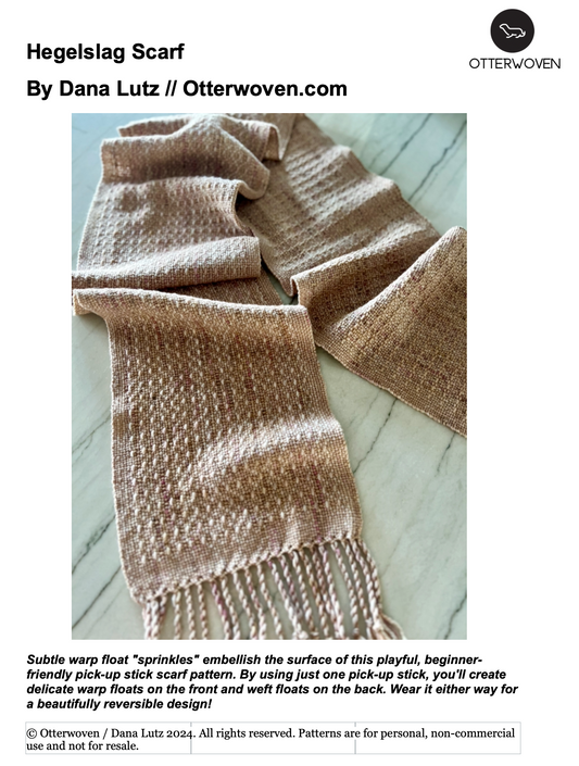 Rigid Heddle Weaving Pattern - Hagelslag Scarf