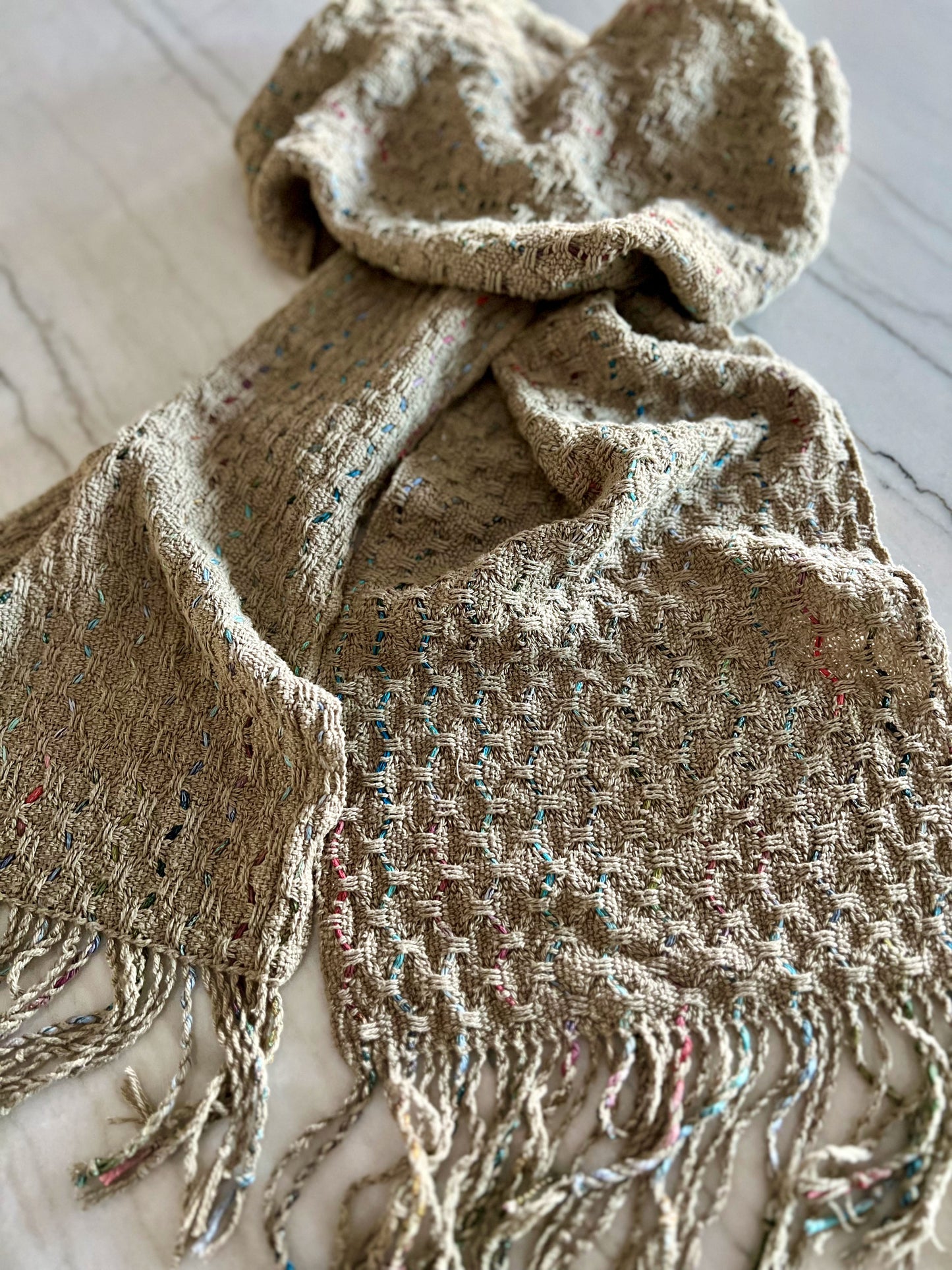 Rigid Heddle Weaving Pattern: Waves Deflected Warp Scarf