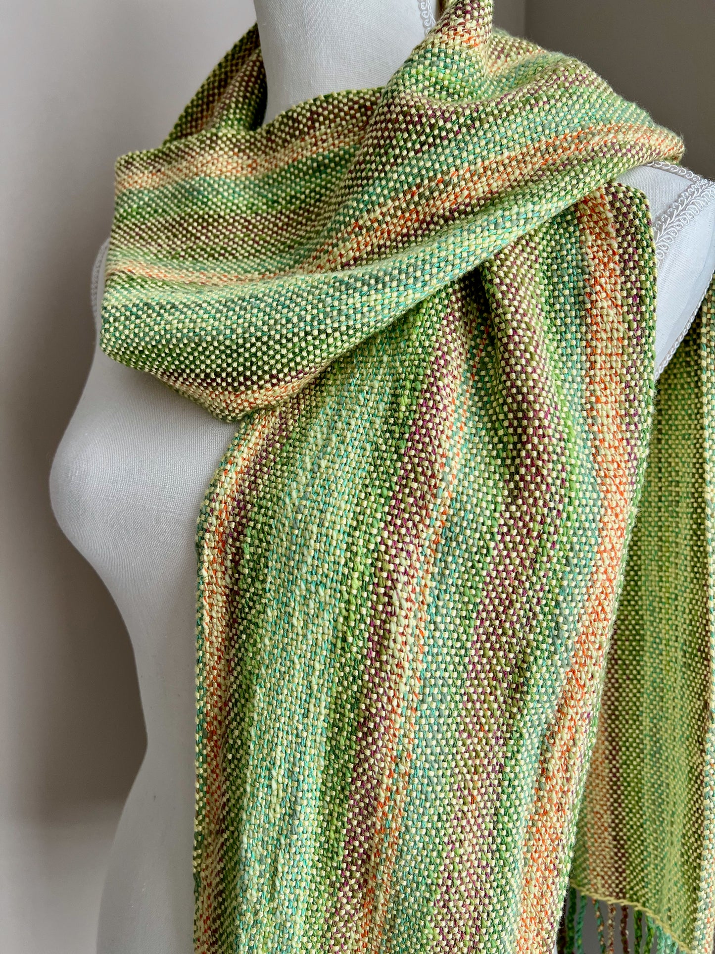 Garden Stripes Bamboo Scarf