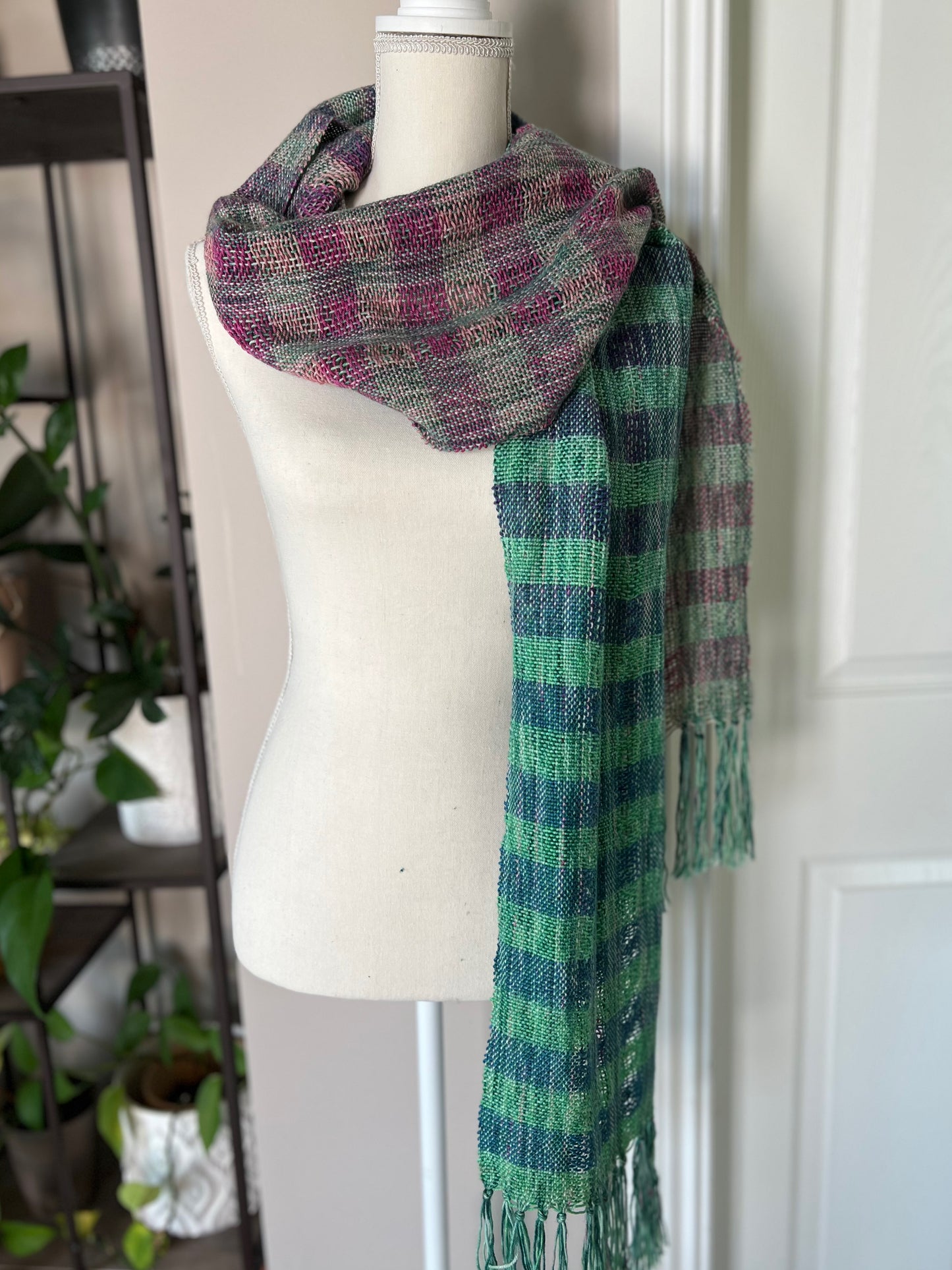 Hibiscus Silk/Wool/Cotton Scarf