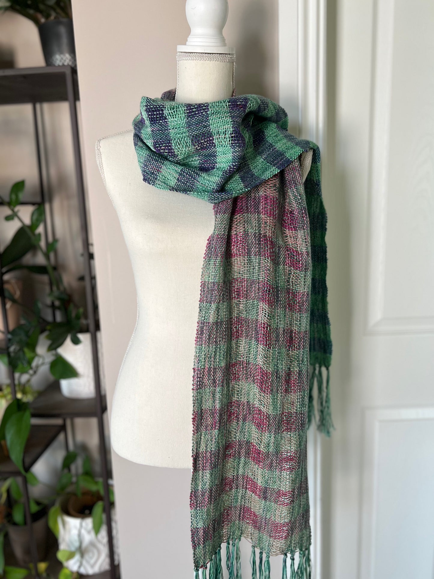 Hibiscus Silk/Wool/Cotton Scarf