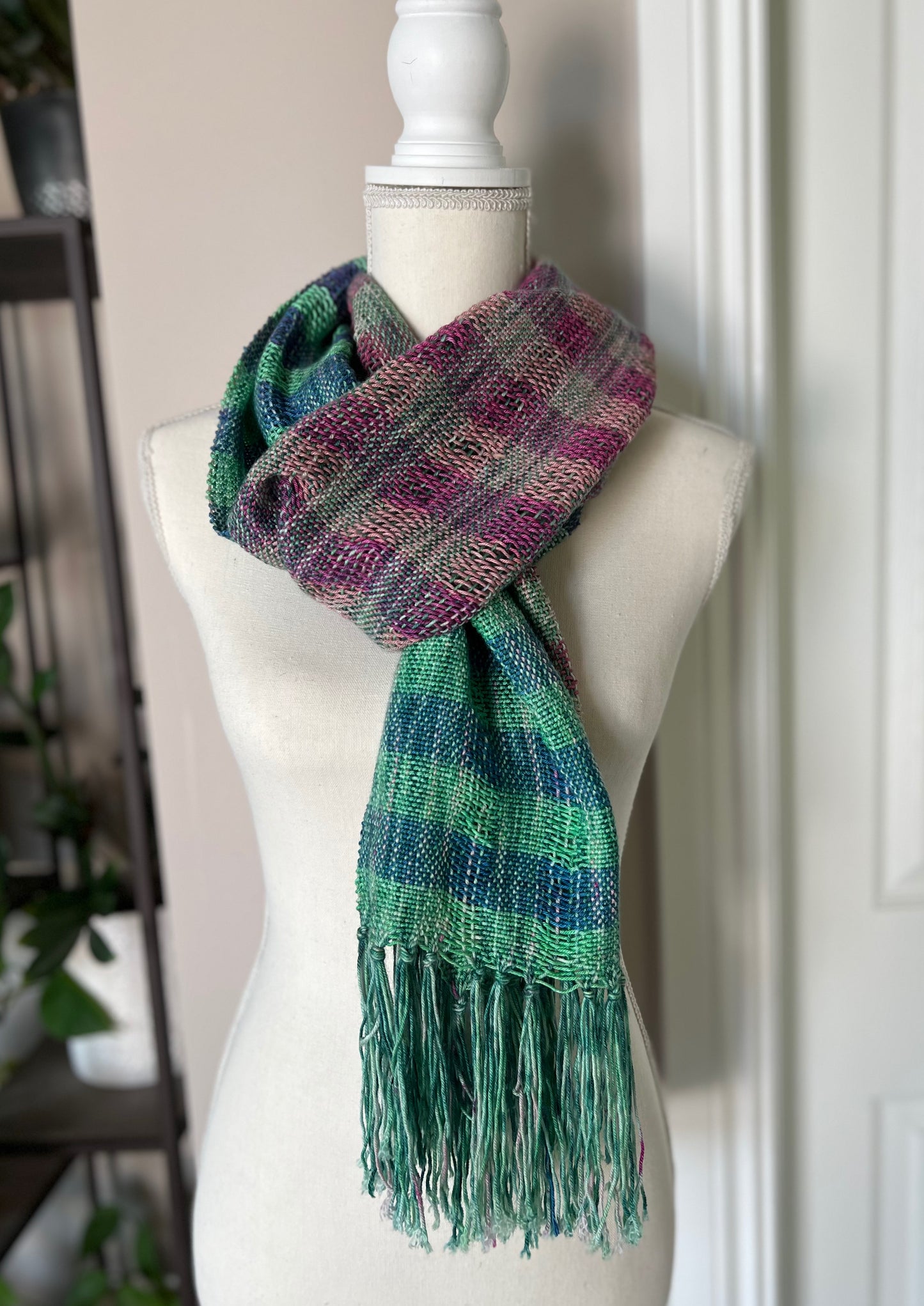 Hibiscus Silk/Wool/Cotton Scarf