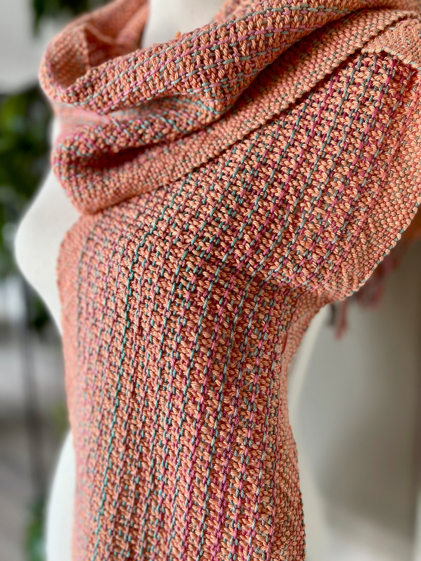 Peachy Hand-Dyed Cotton Scarf