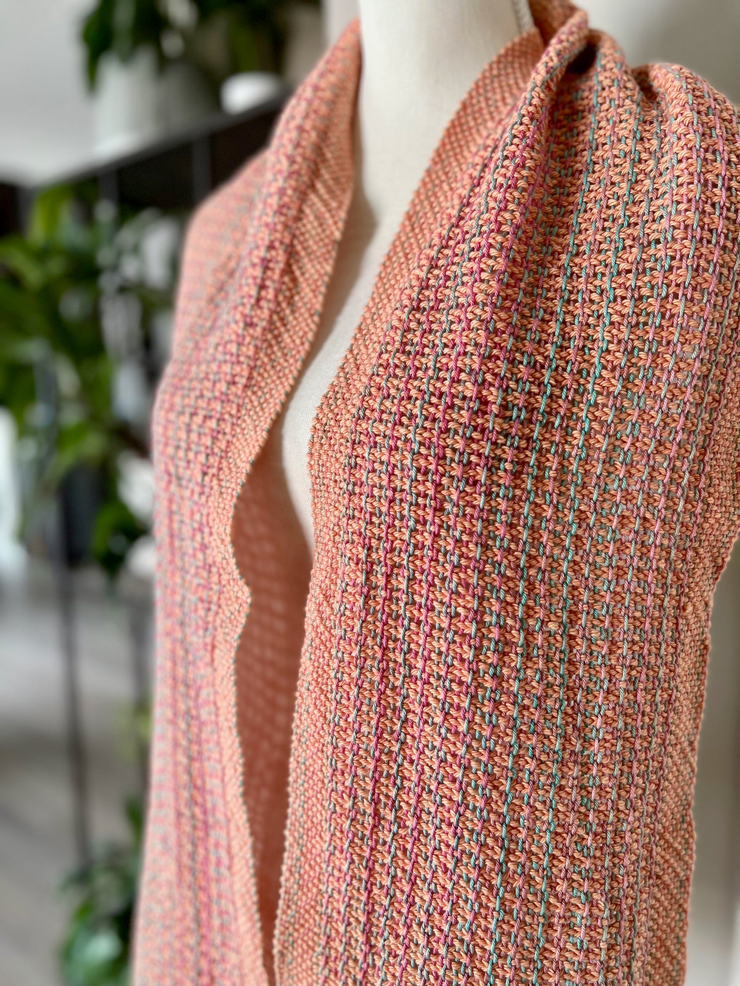 Peachy Hand-Dyed Cotton Scarf