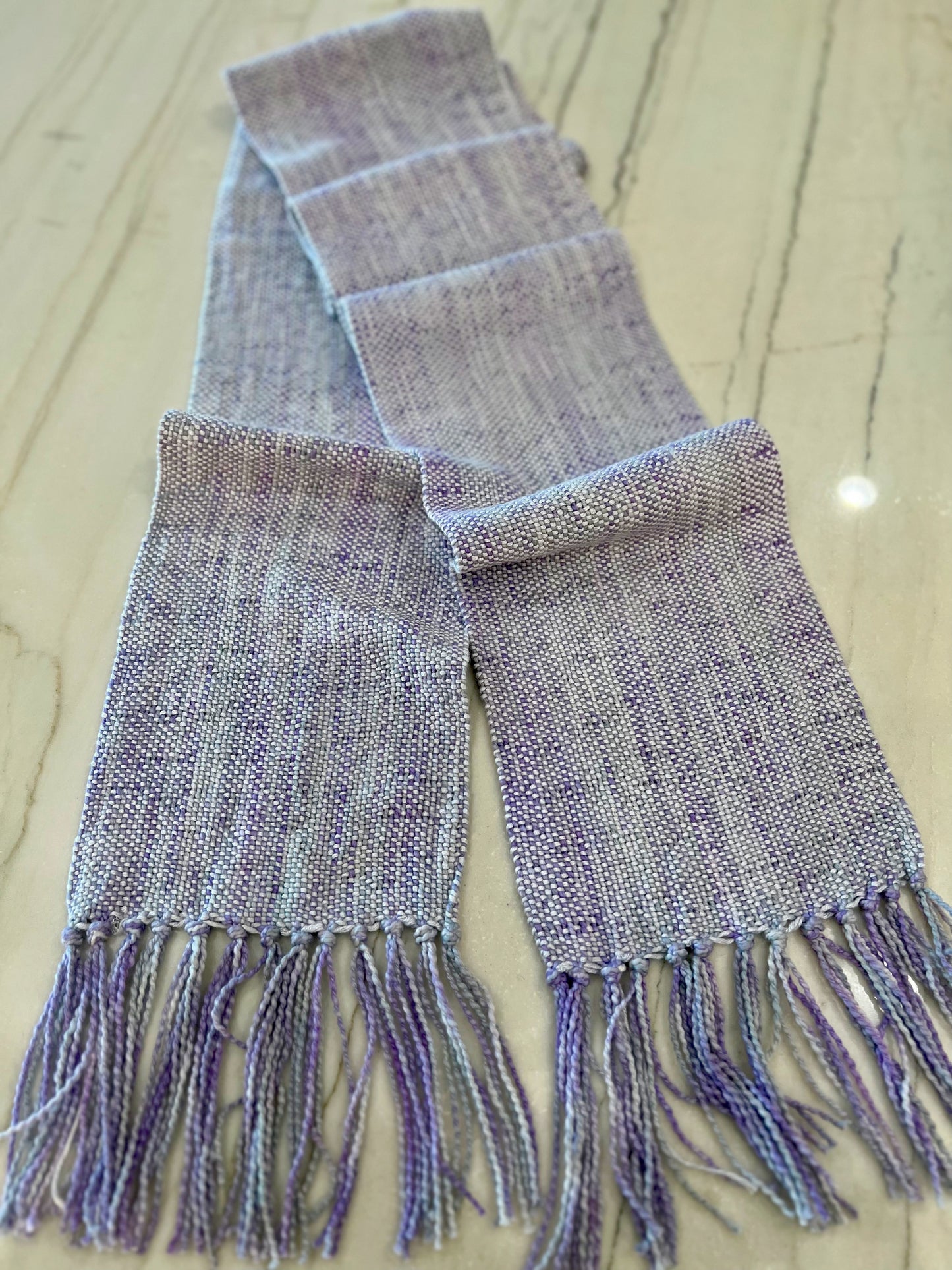 Heathered Lilac Cotton/Bamboo Scarf