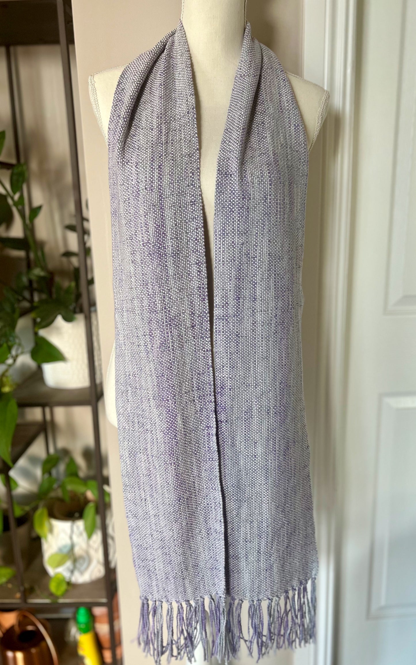 Heathered Lilac Cotton/Bamboo Scarf