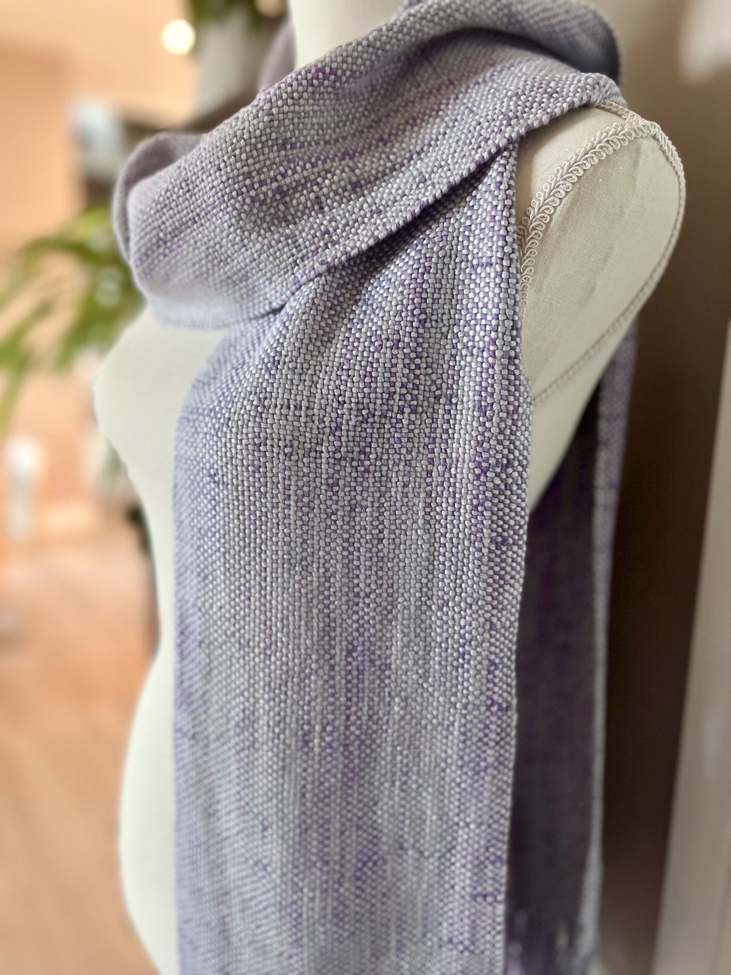 Heathered Lilac Cotton/Bamboo Scarf