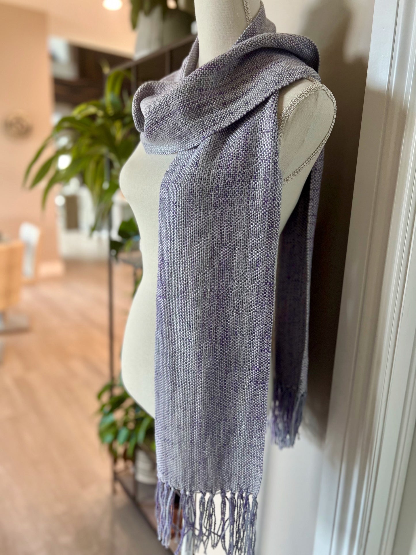 Heathered Lilac Cotton/Bamboo Scarf