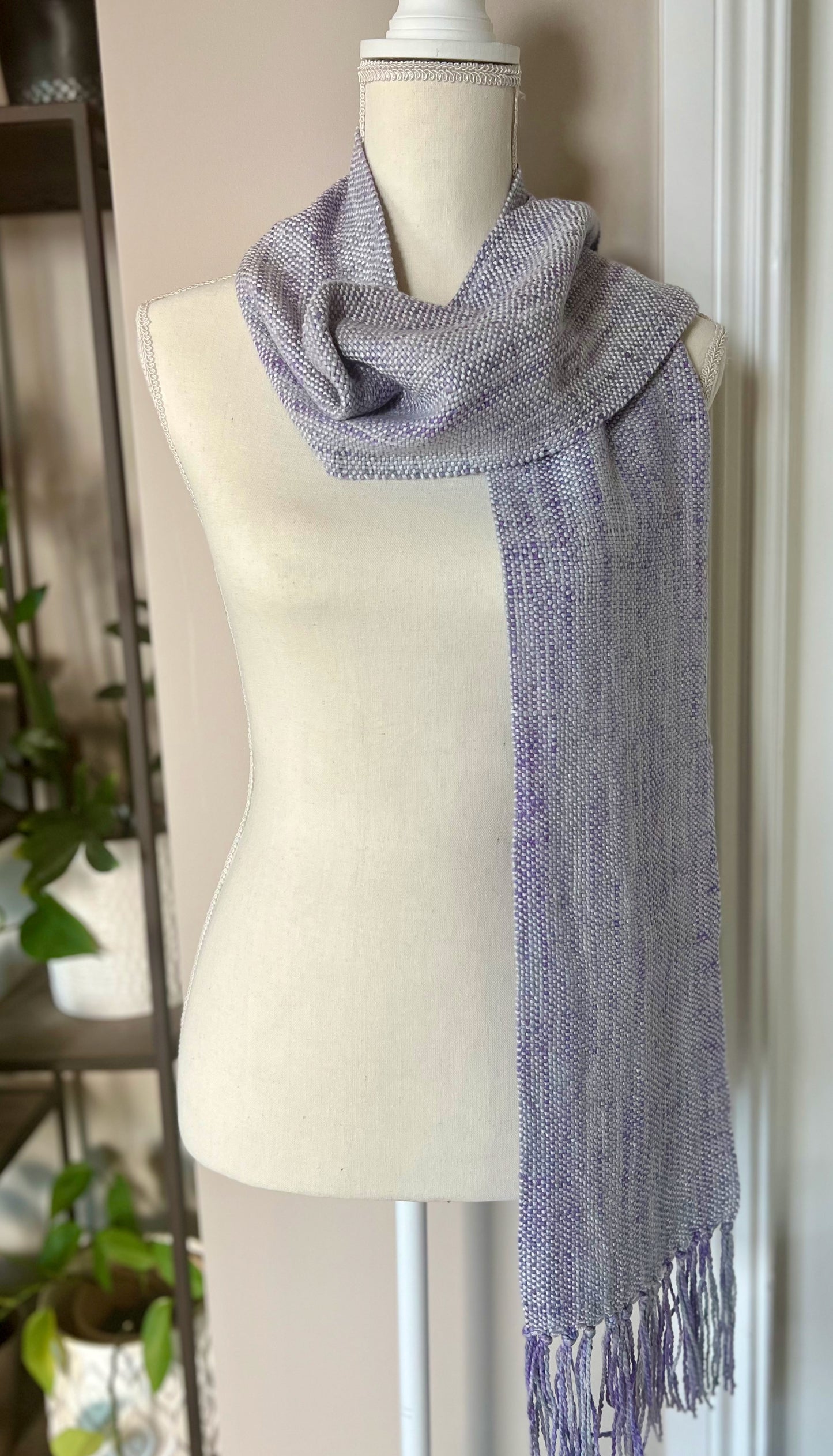 Heathered Lilac Cotton/Bamboo Scarf