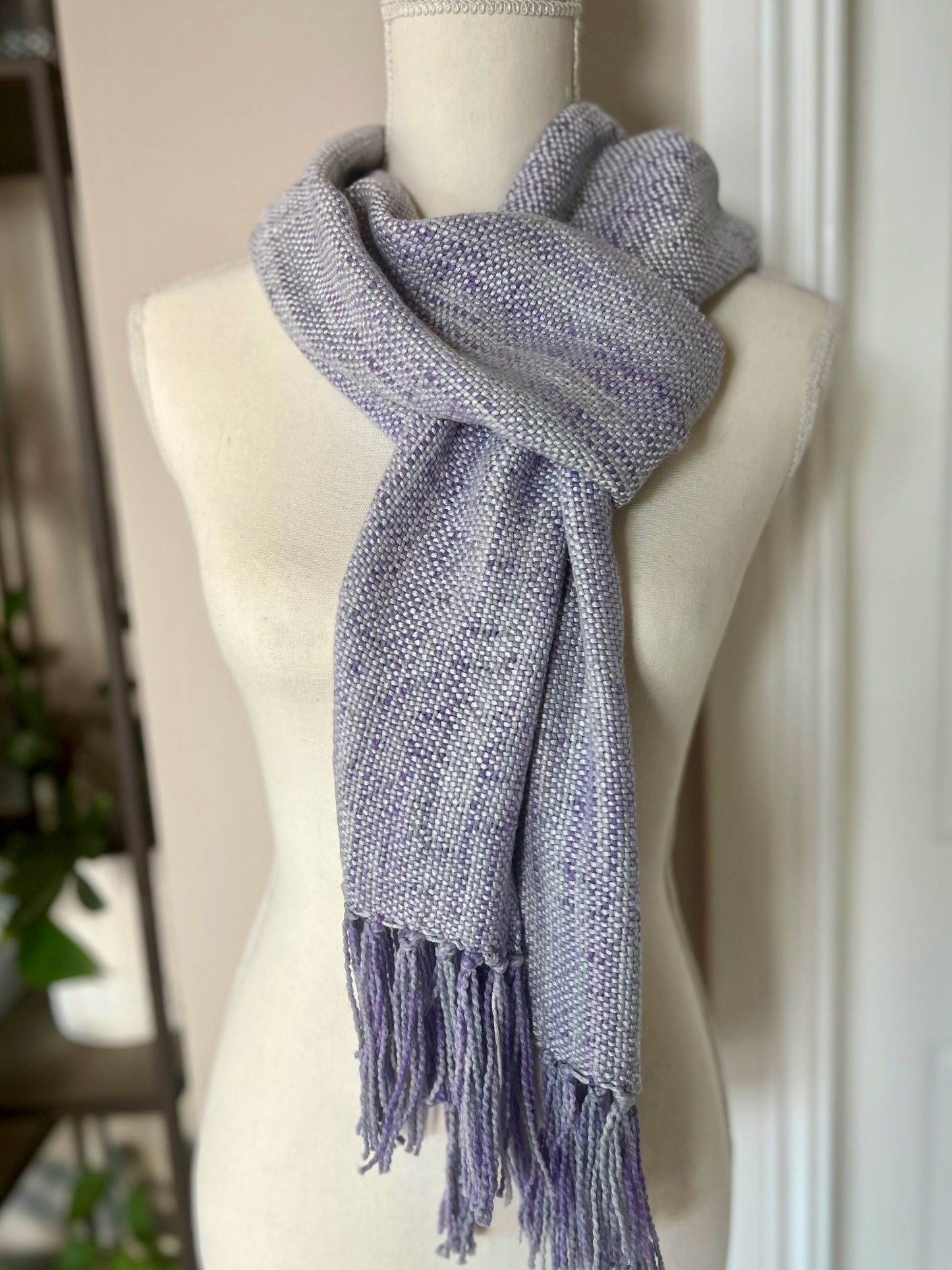 Heathered Lilac Cotton/Bamboo Scarf