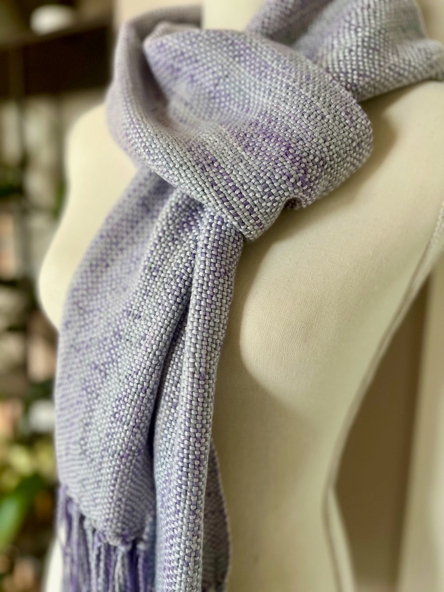 Heathered Lilac Cotton/Bamboo Scarf