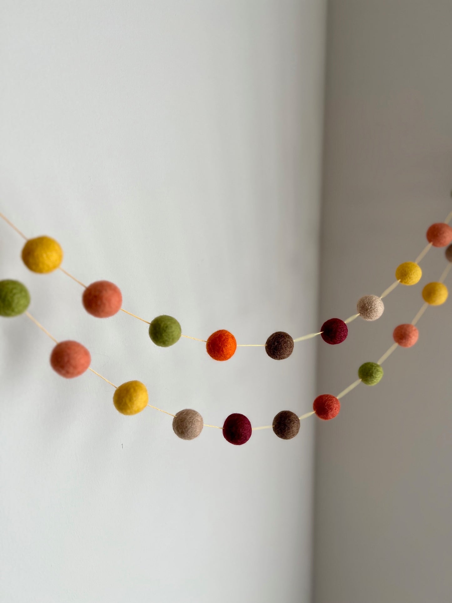 DIY Felt Ball Garland Kit - Autumn Mix