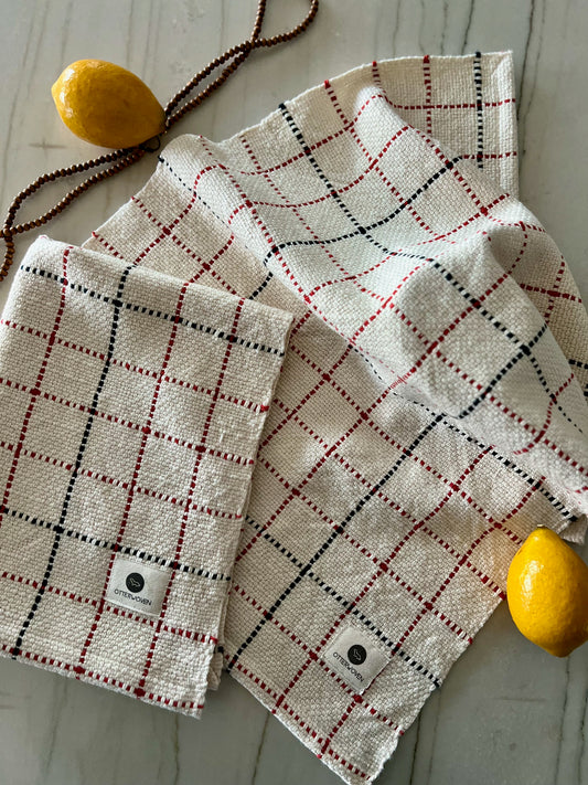 Grid Organic Cotton Slub Towels