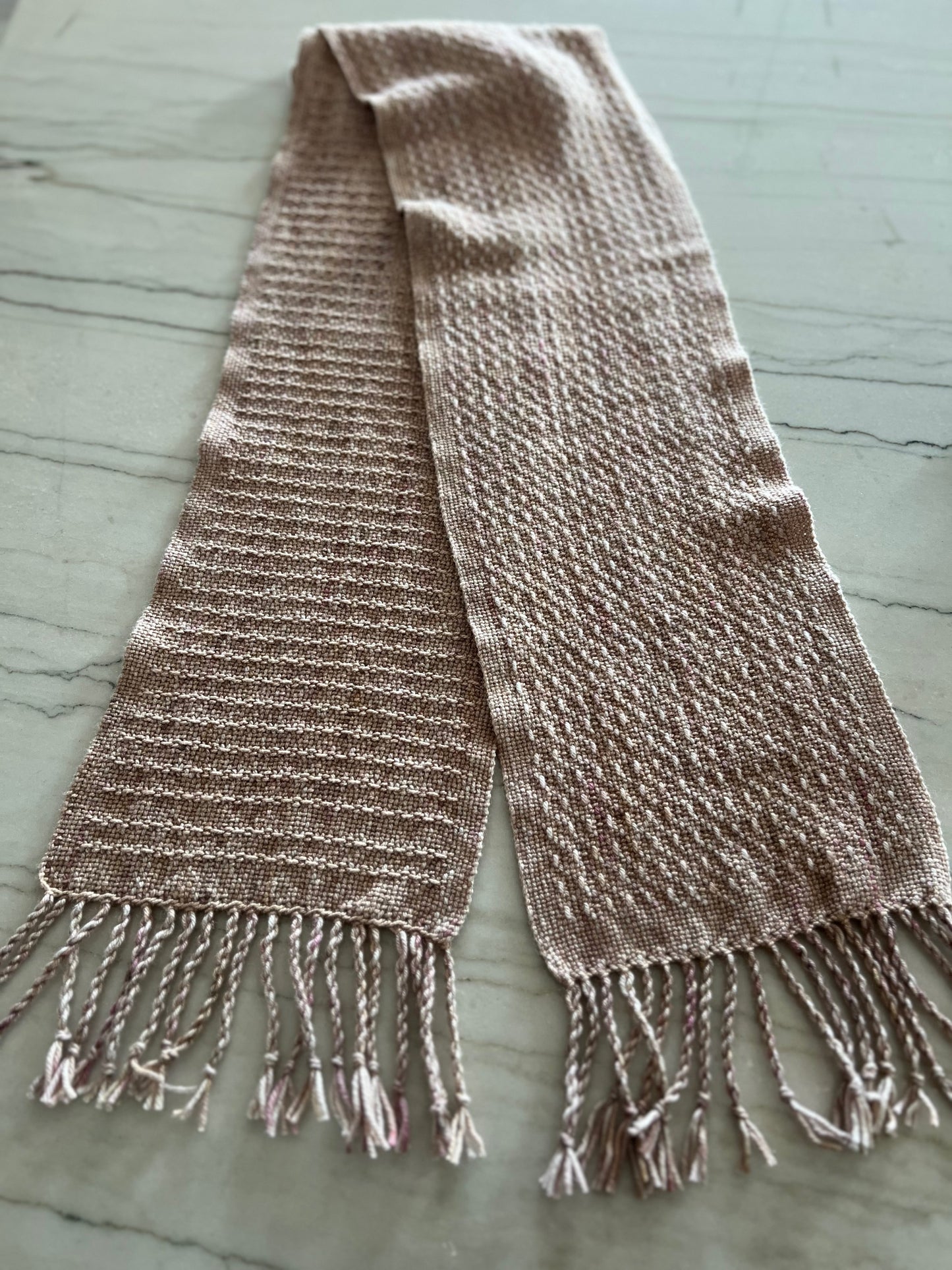 Mauve Latte Hand-dyed Cotton Scarf