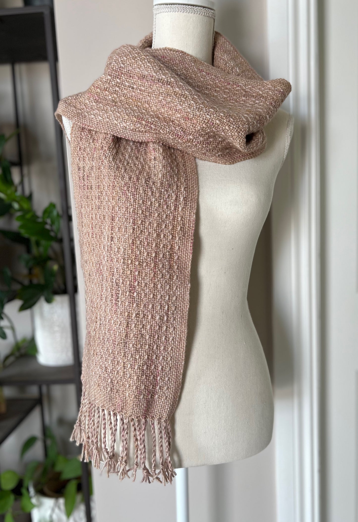 Mauve Latte Hand-dyed Cotton Scarf