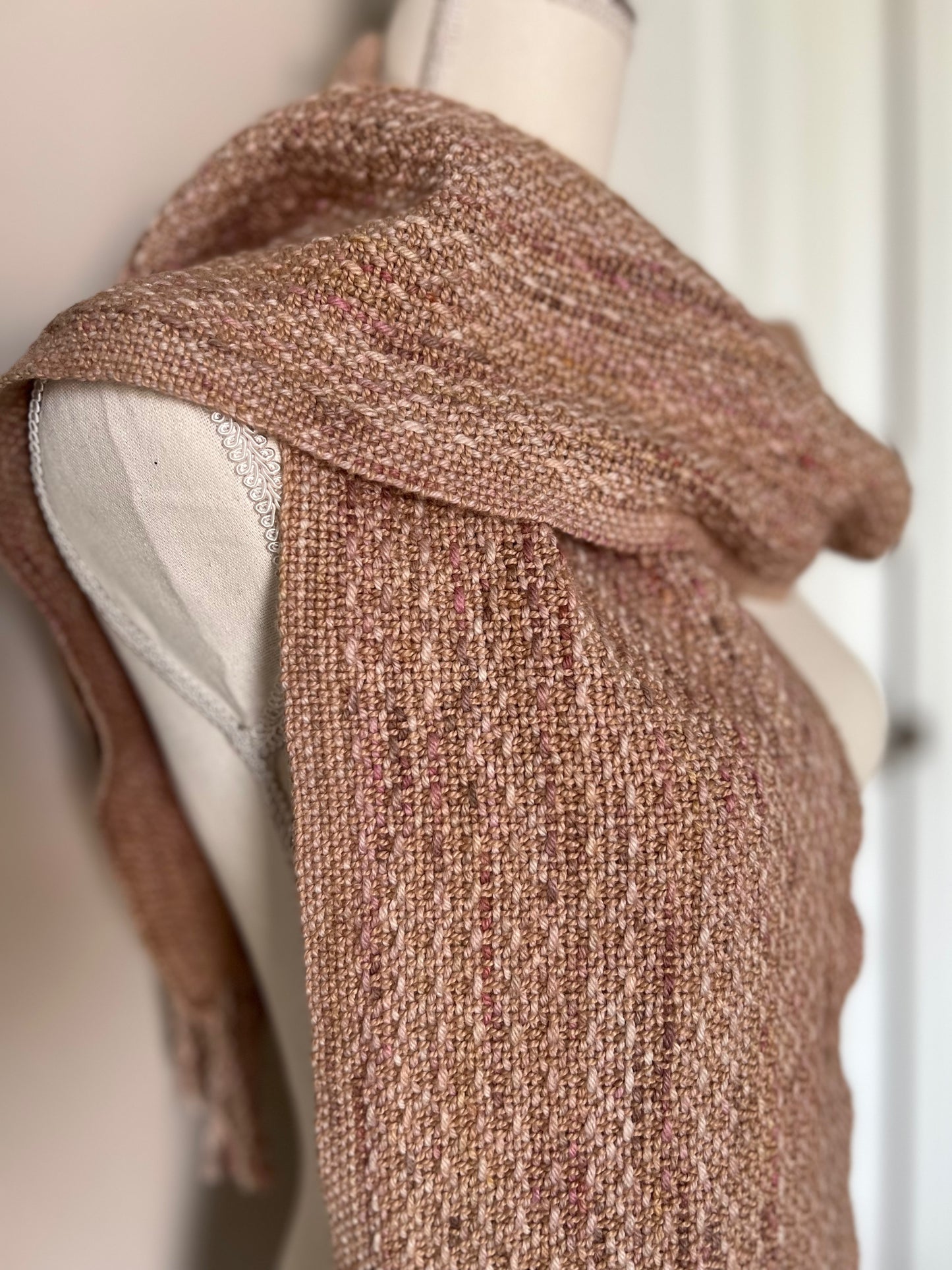 Mauve Latte Hand-dyed Cotton Scarf