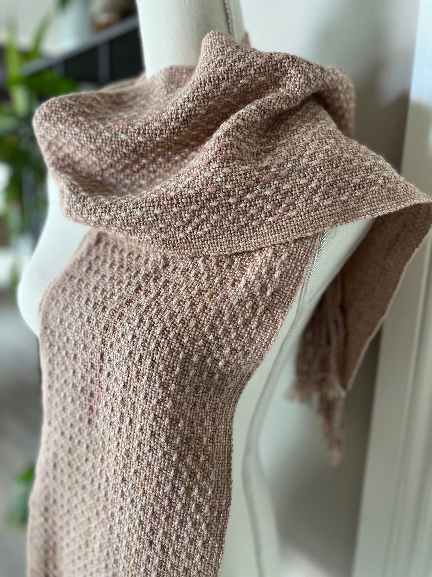 Mauve Latte Hand-dyed Cotton Scarf