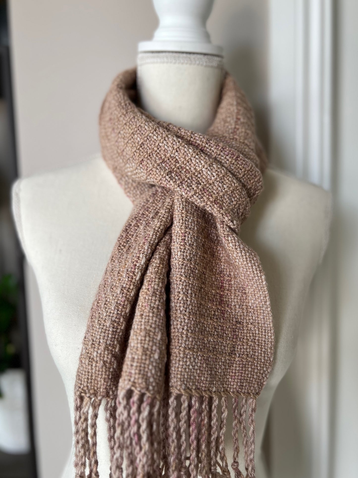 Mauve Latte Hand-dyed Cotton Scarf