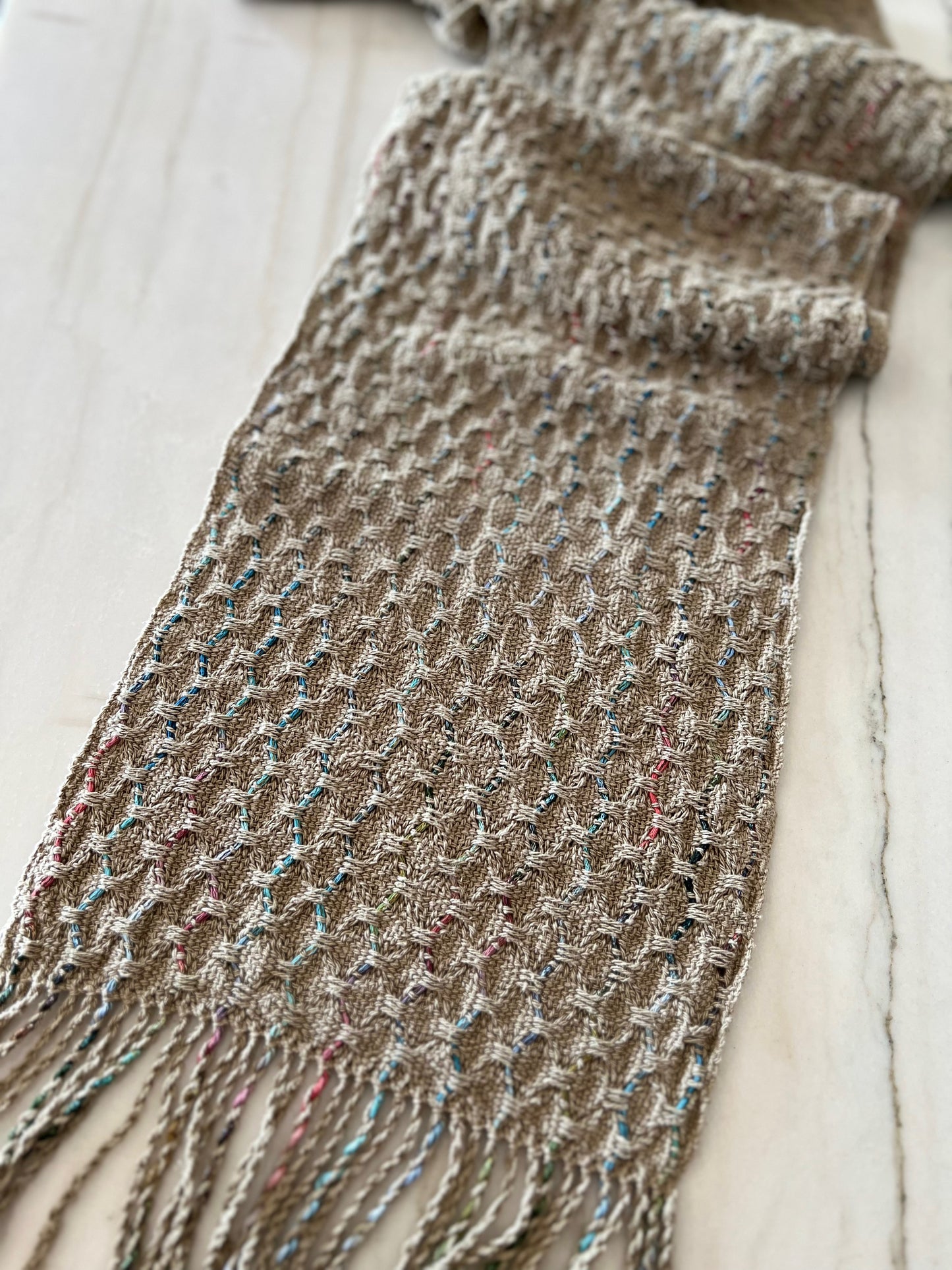 Rigid Heddle Weaving Pattern: Waves Deflected Warp Scarf