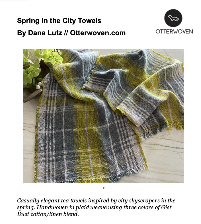 Rigid Heddle Weaving Pattern - Spring in the City Towels