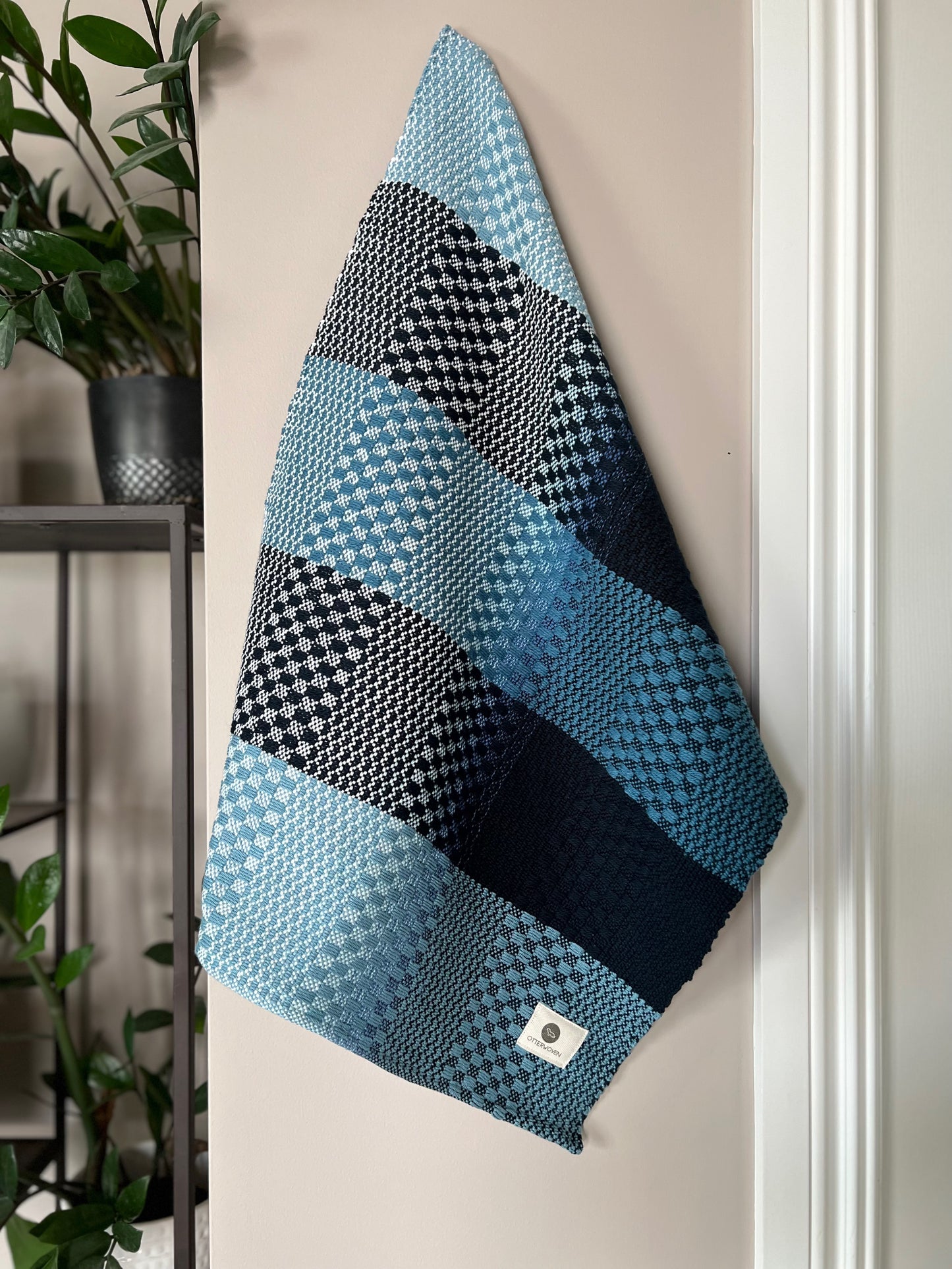 Blue Checkered Organic Cotton Towels