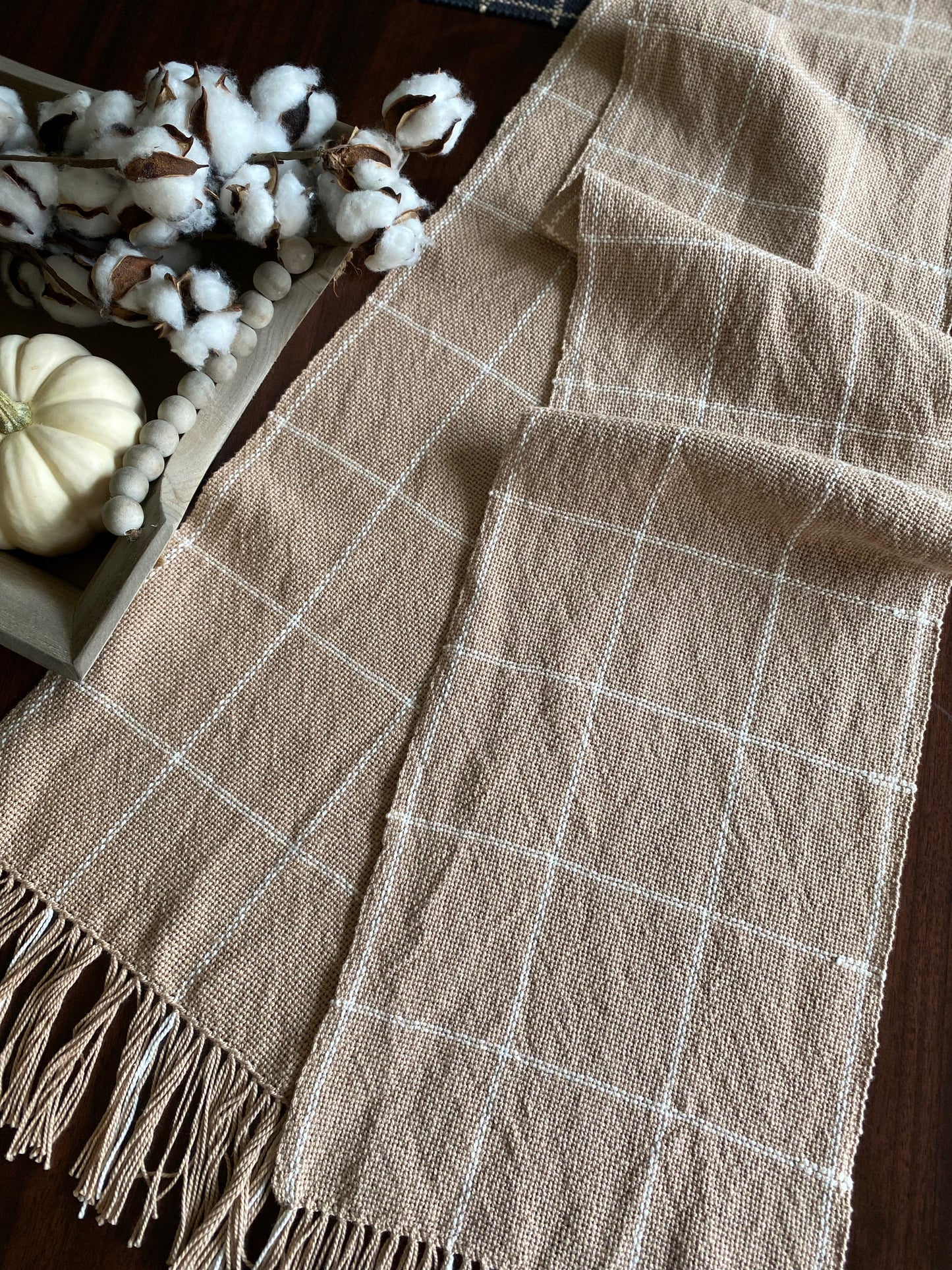 Windowpane Check Table Runner