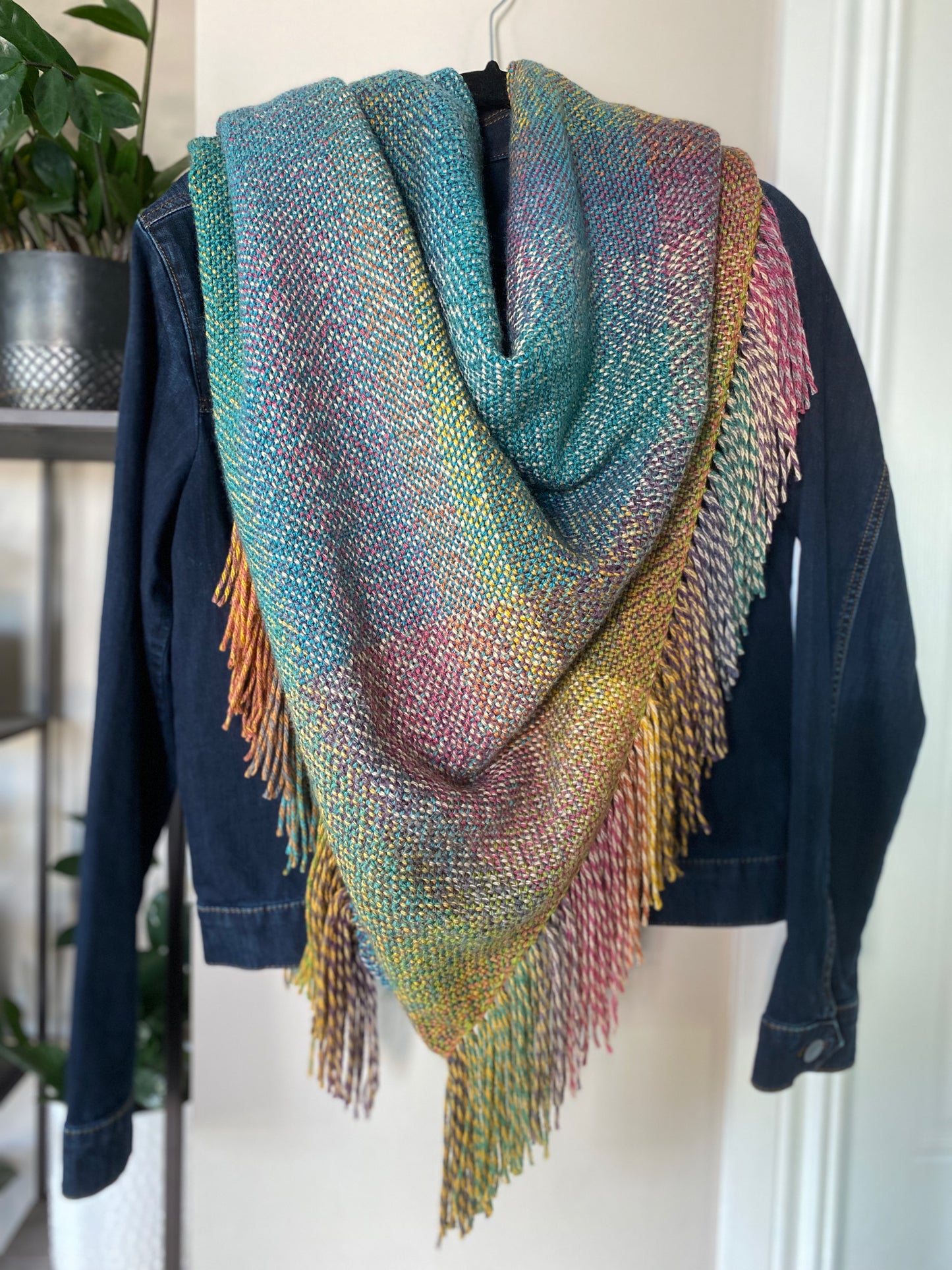 Jeweled Rainbow Blanket Scarf