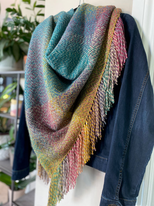 Jeweled Rainbow Blanket Scarf