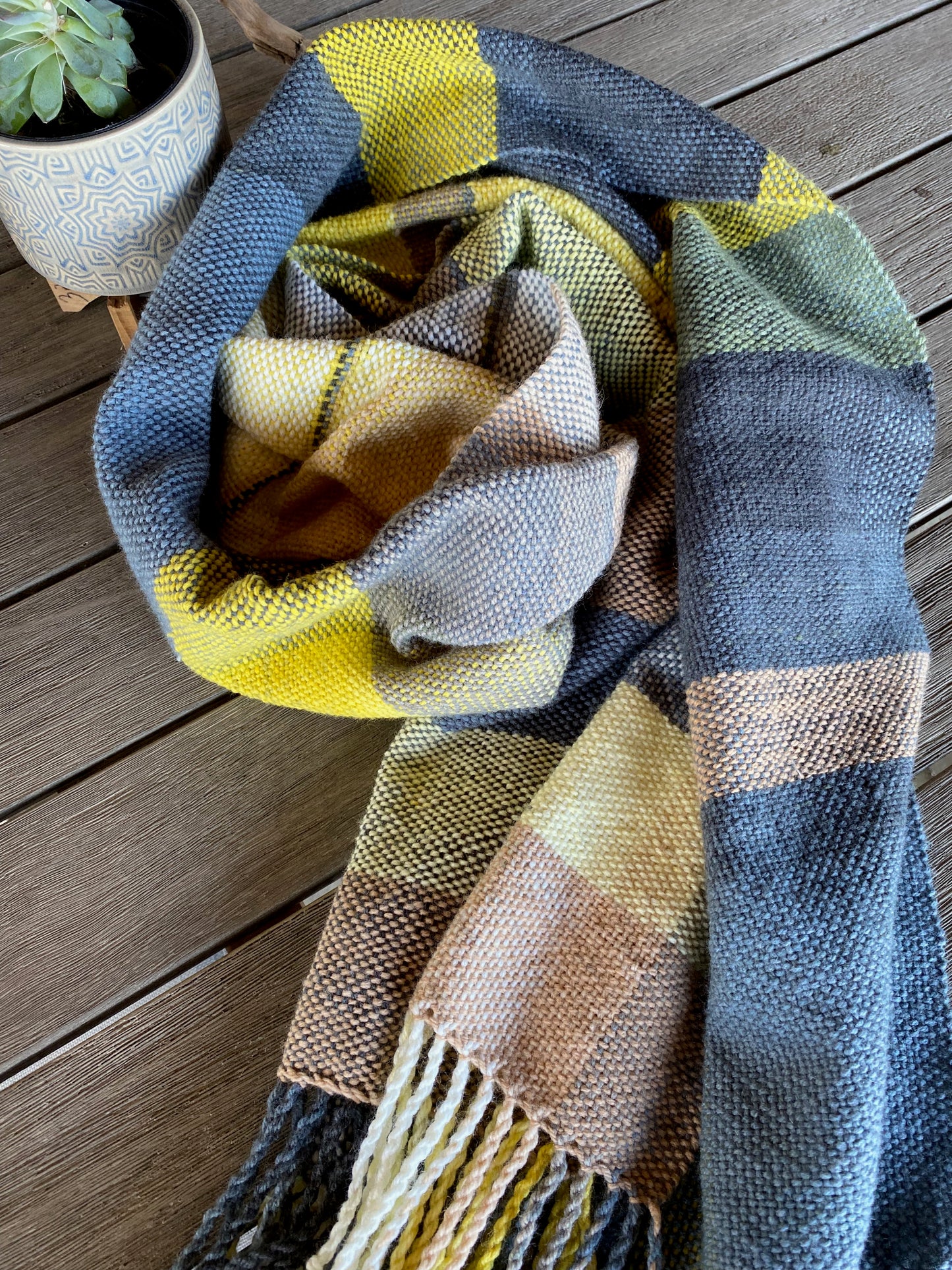 Winter Sun Plaid Scarf