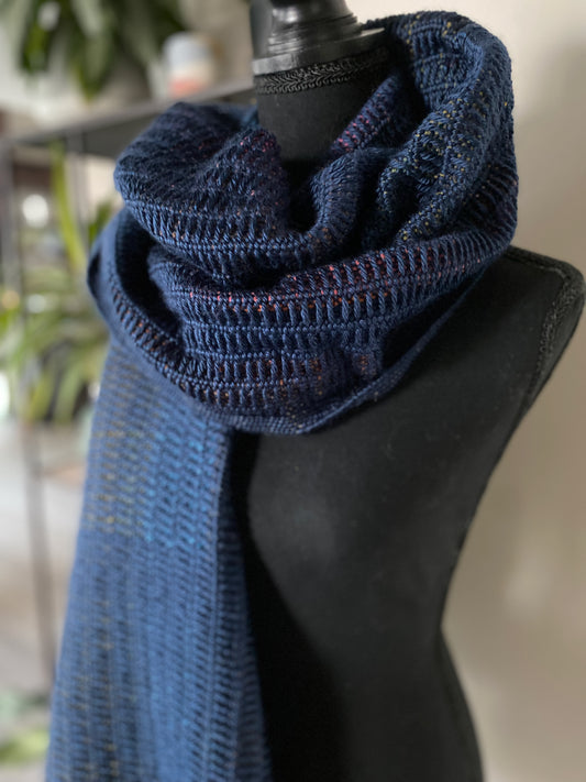 Skyline Navy Scarf