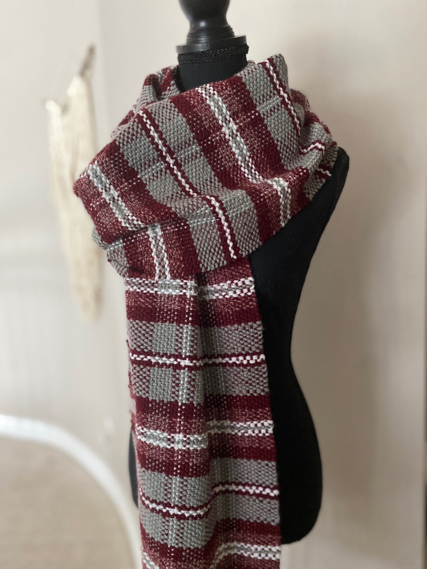 Merlot Plaid Scarf