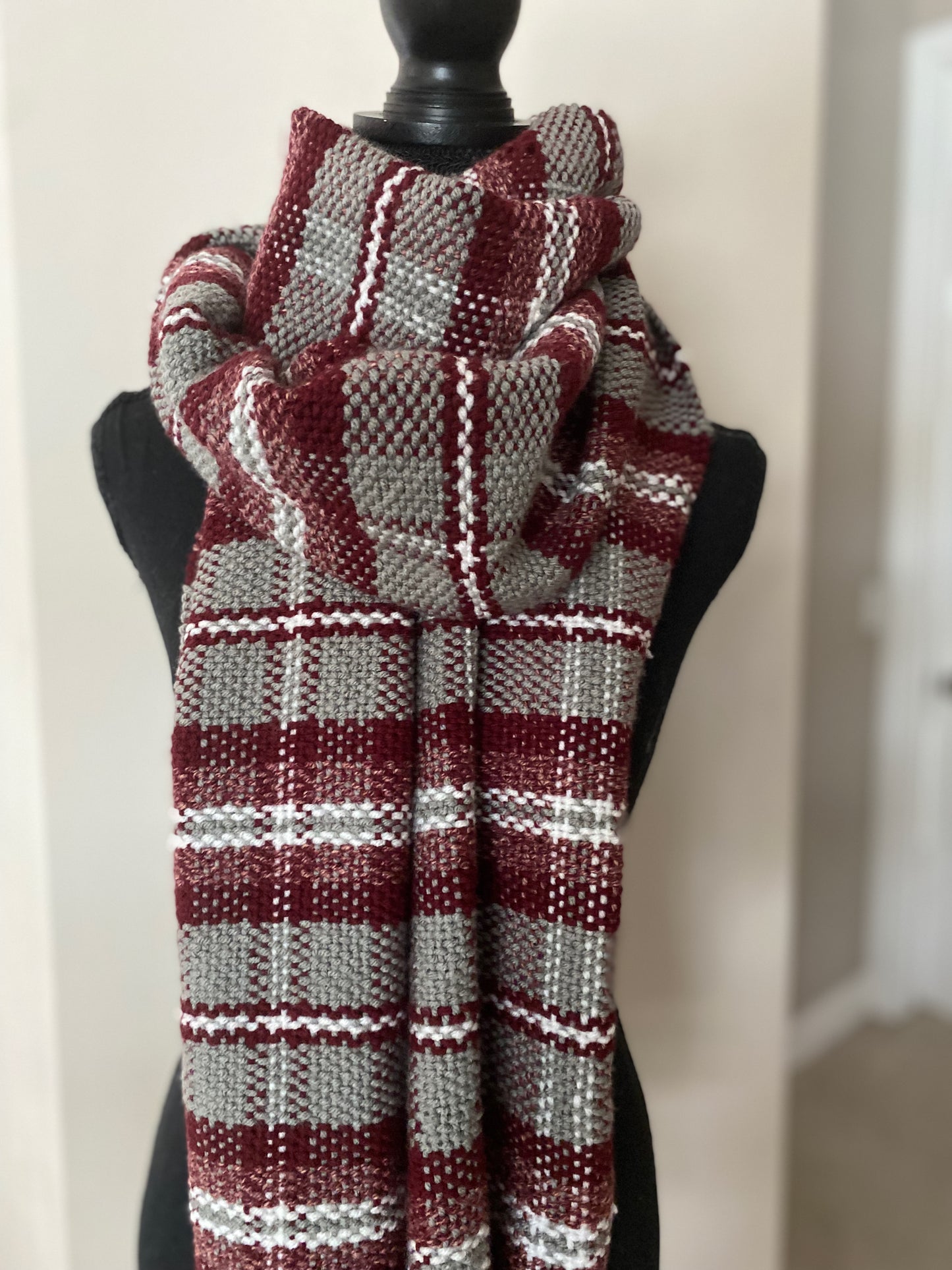 Merlot Plaid Scarf