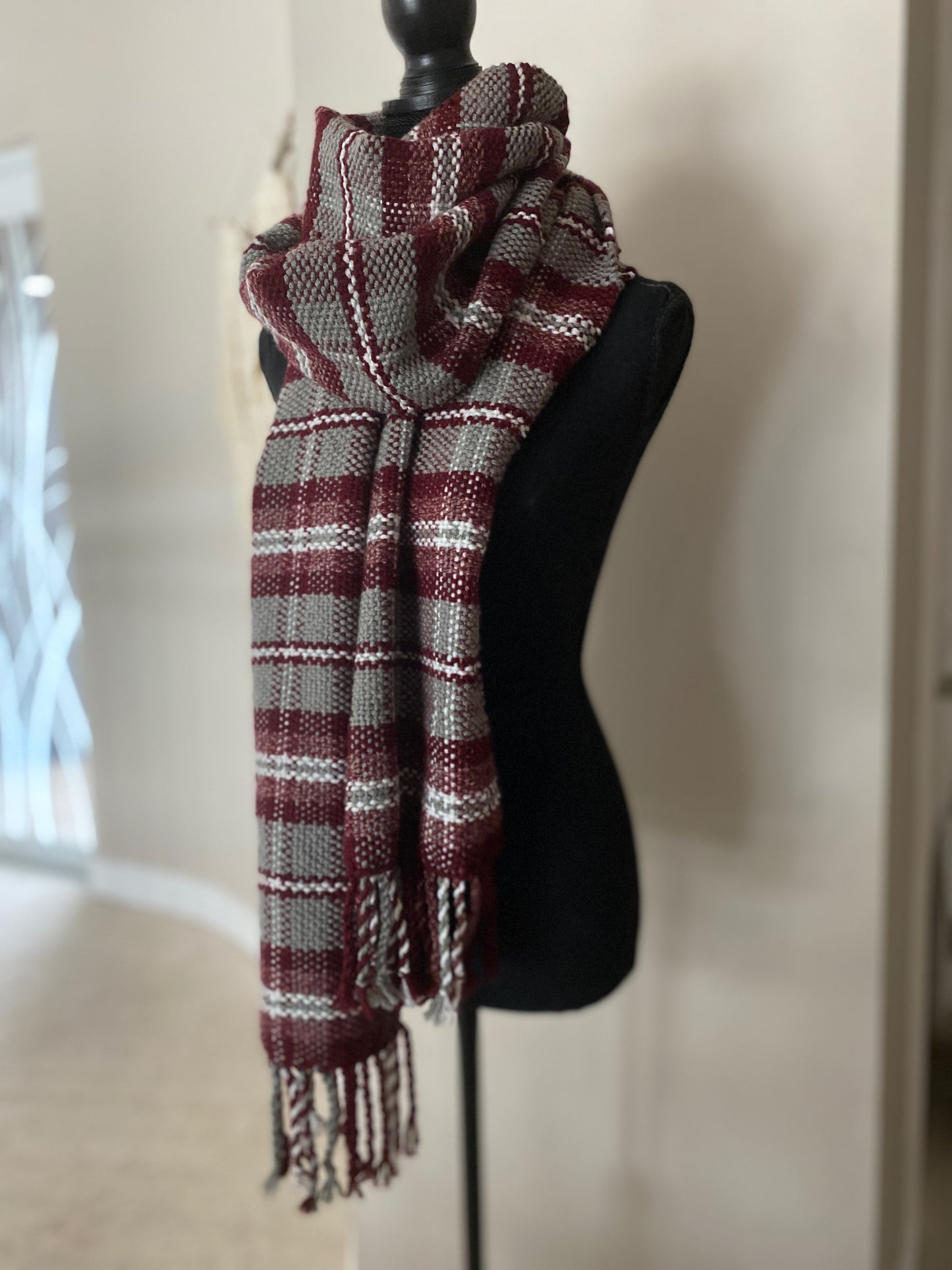 Merlot Plaid Scarf