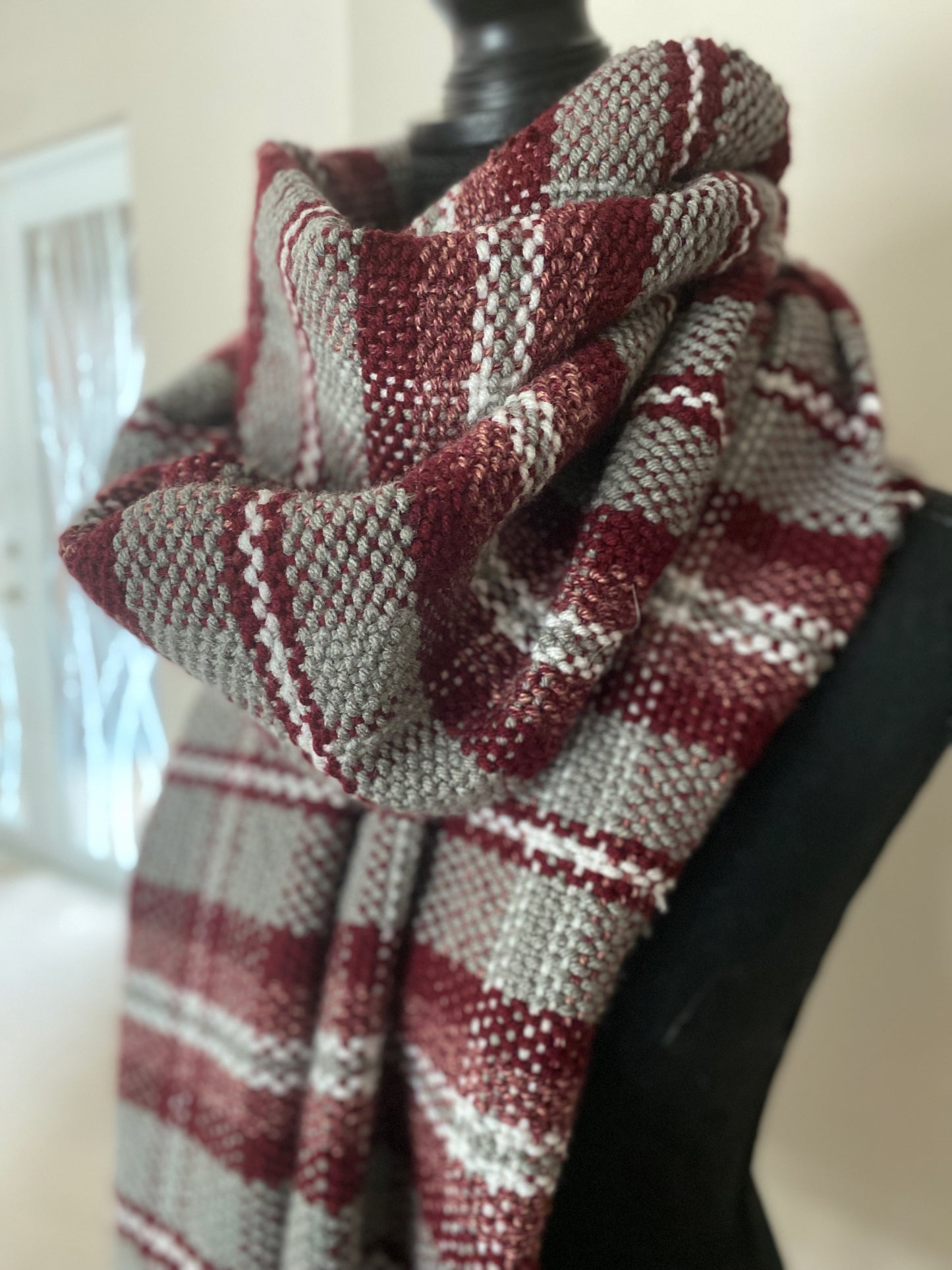 Merlot Plaid Scarf