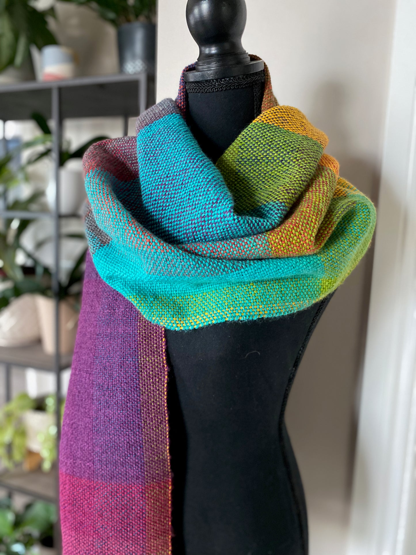 Color Pop Rainbow Plaid Scarf