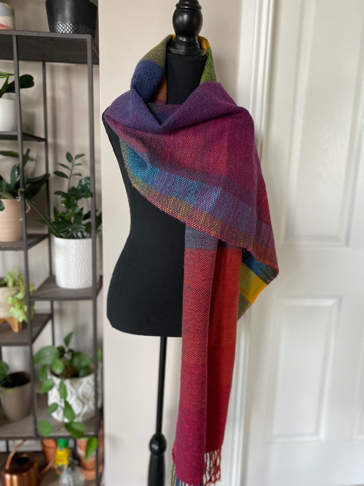 Color Pop Rainbow Plaid Scarf