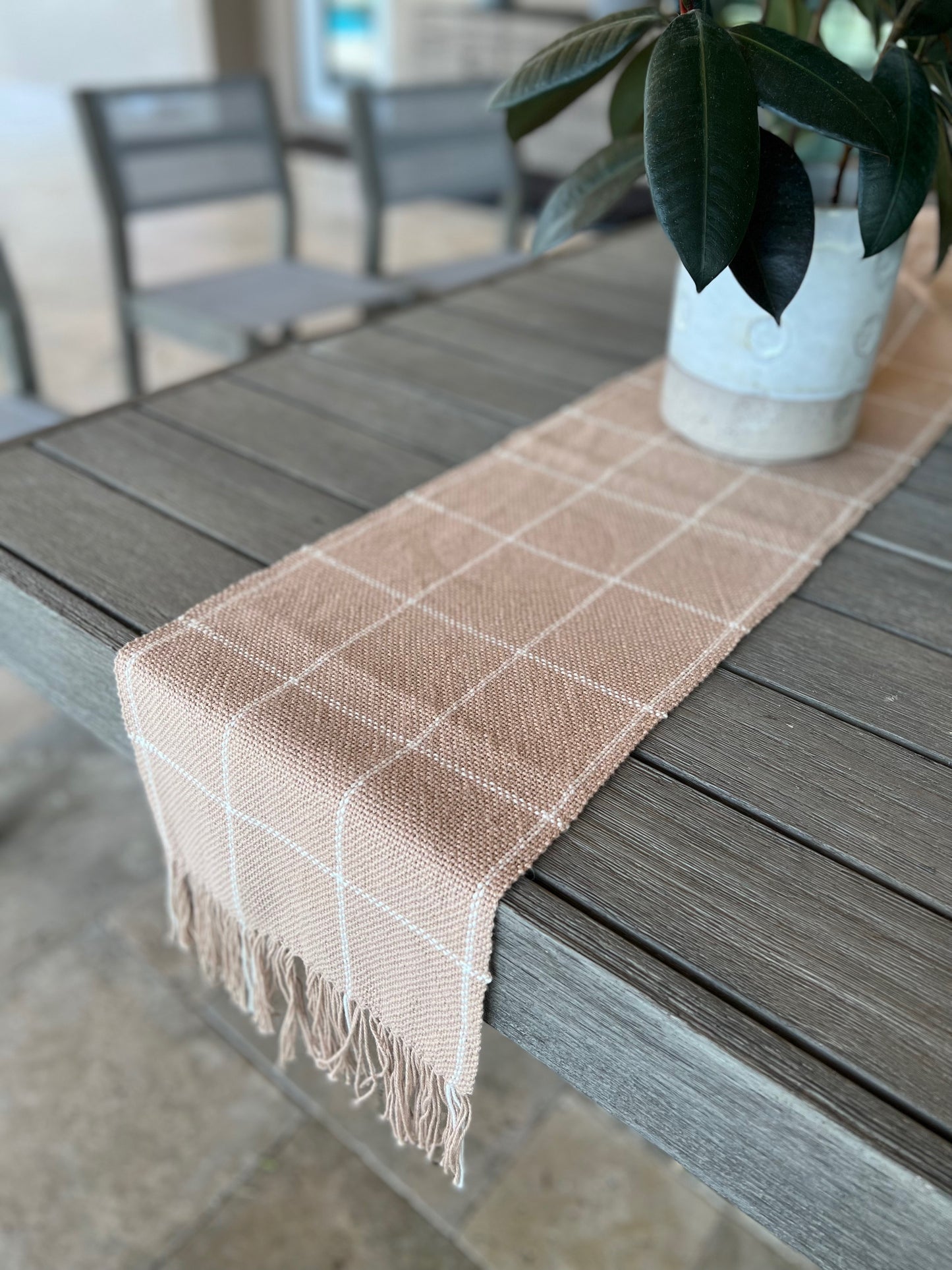 Windowpane Check Table Runner