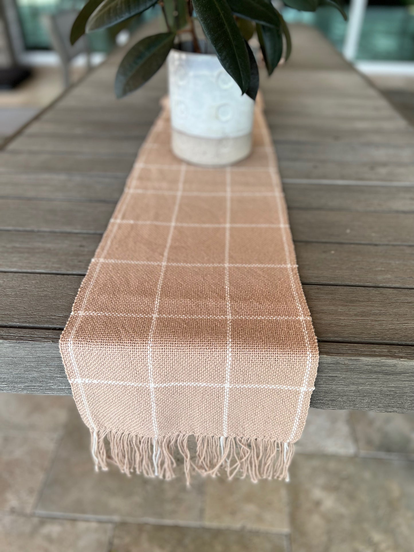 Windowpane Check Table Runner