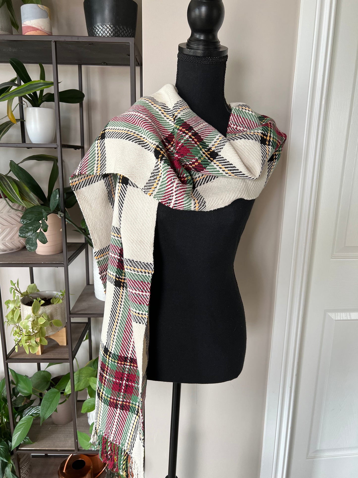 Festive Plaid Twill Scarf