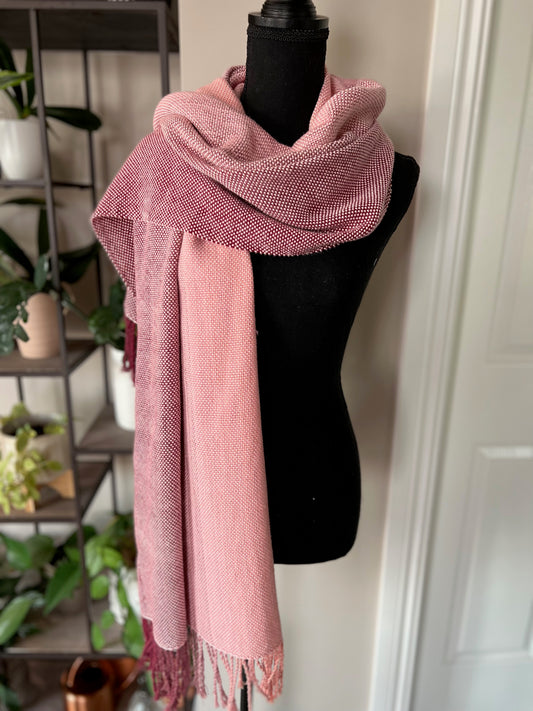 Burgundy Gradient Wrap - Bamboo & Cotton