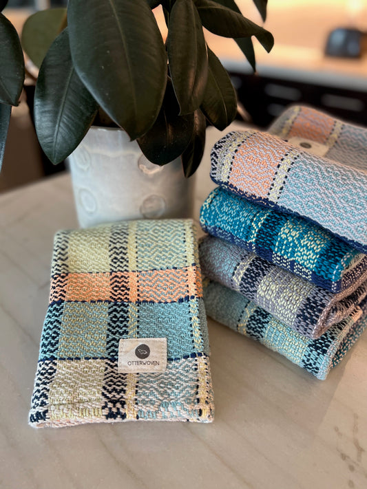 Summer Sherbet Twill Organic Cotton Towels - Singles