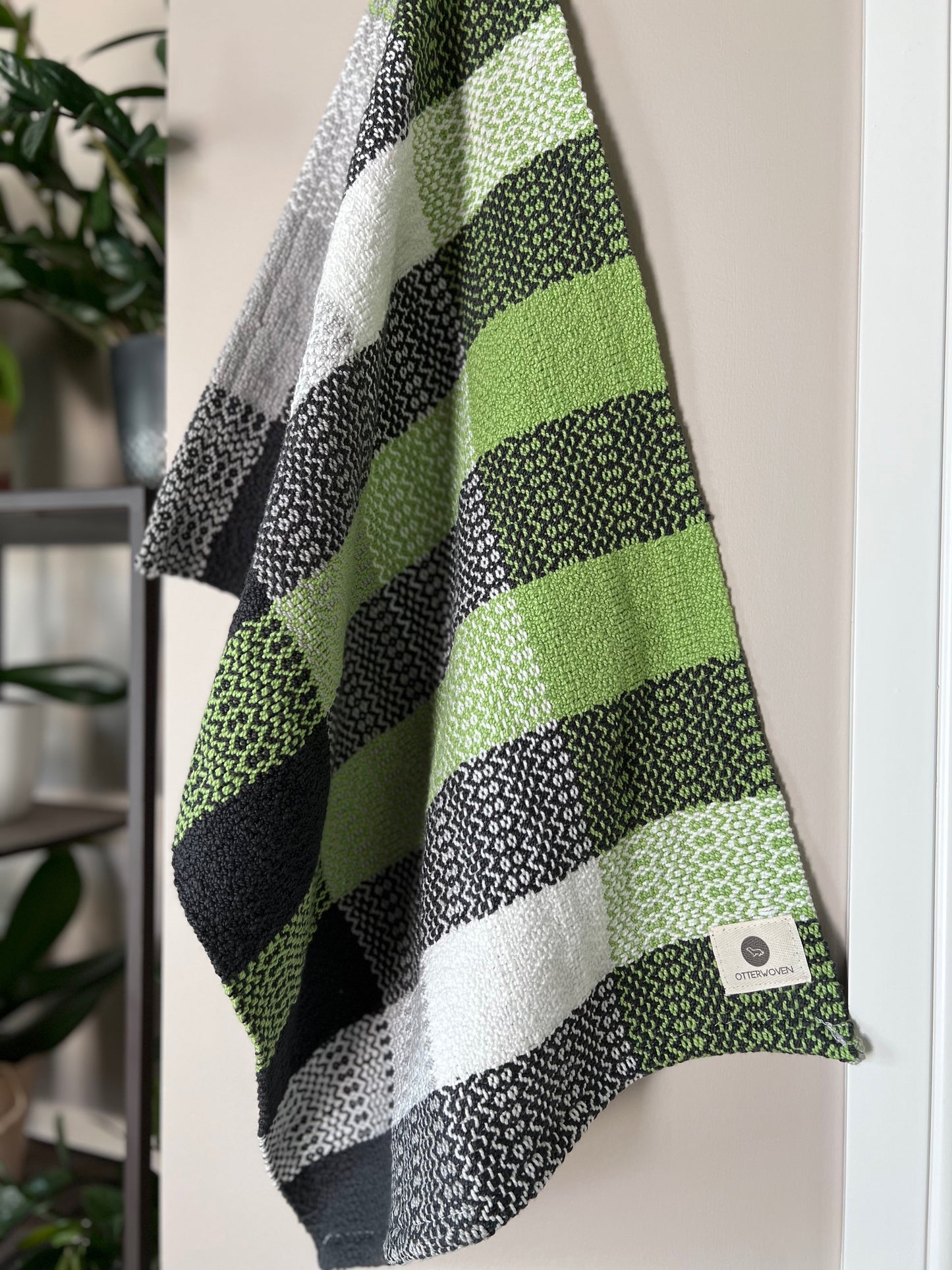 Lime Twist Twill Organic Cotton Towels - Singles