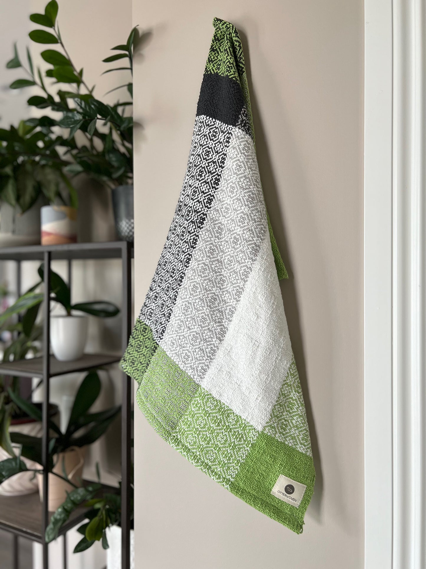 Lime Twist Twill Organic Cotton Towels - Singles