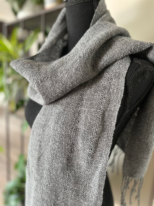 Beachcomber Cotton/Linen Lightweight Scarf - Charcoal