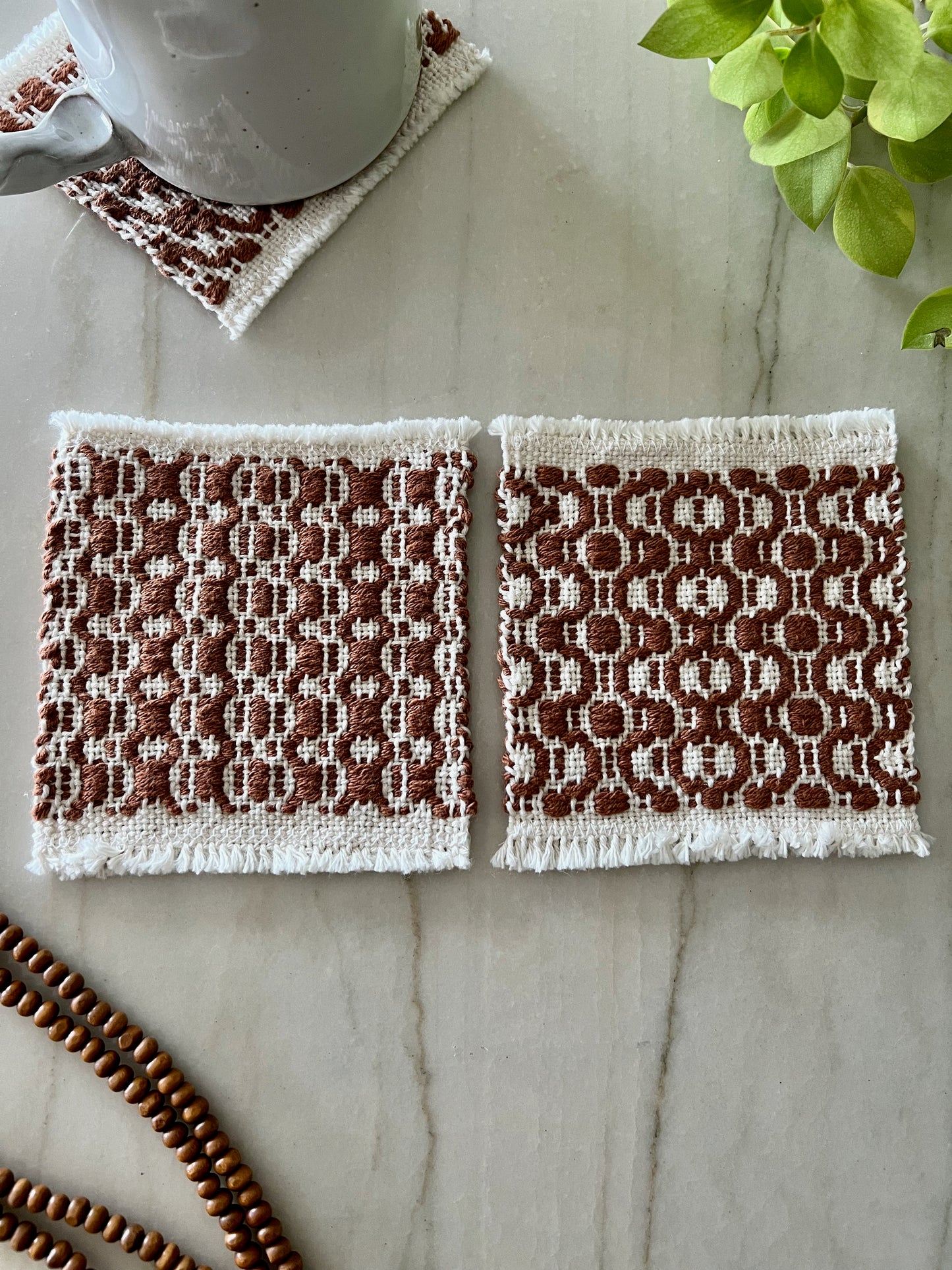 Handwoven Mug Rugs - Set of 2